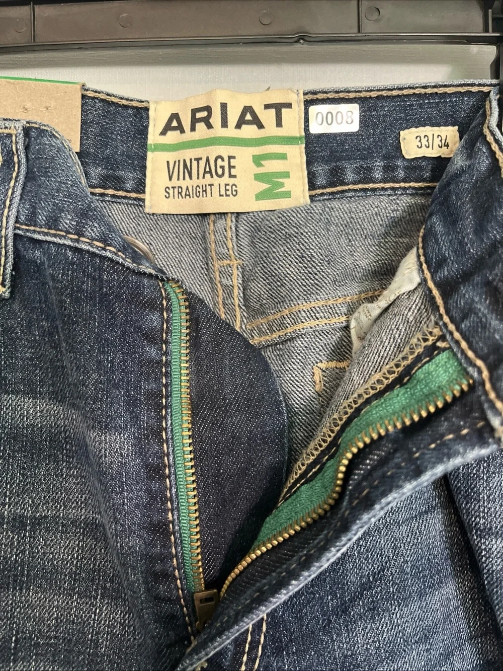 Ariat M1 Vintage 33/34 Blue Straight-Leg Jeans NWT
